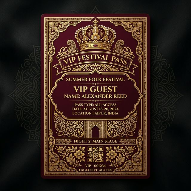 Gold VIP Pass for Best Dandiya in Vadodara